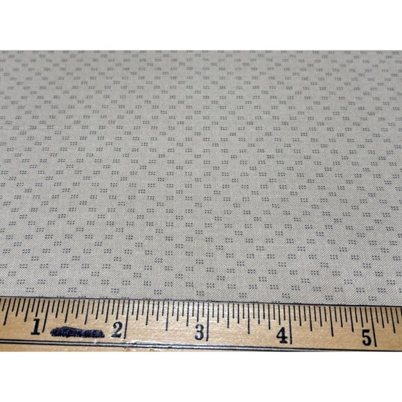 1/2 yard Light Brown Polka Dot Cotton Fabric with Small Repeating Diamond Patter - Picture 3 of 4